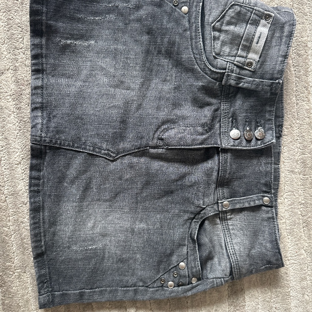 Grey Denim Mini skirt